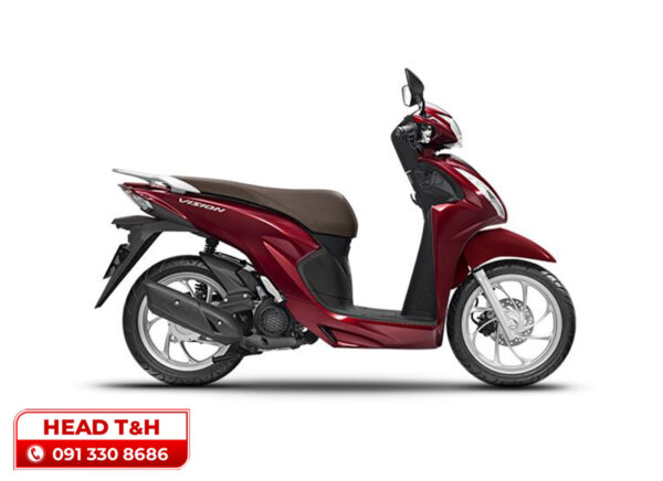 Honda Vision bản cao cấp màu đỏ đen