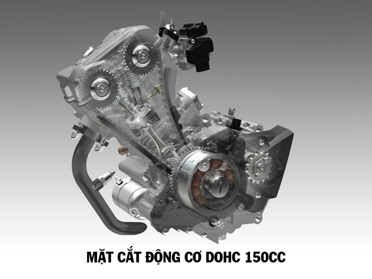 Động cơ DOHC 150cc được trang bị trên Winner X